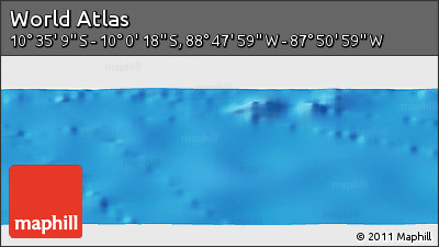 Physical Panoramic Map of the Area around 10° 17' 43" S, 88° 19' 29" W