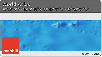Physical Panoramic Map of the Area around 10° 17' 43" S, 88° 19' 29" W