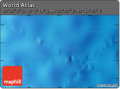 Physical Map of the Area around 10° 17' 43" S, 89° 19' 29" E
