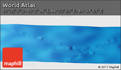 Physical Panoramic Map of the Area around 10° 17' 43" S, 89° 19' 29" E