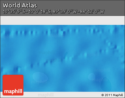 Political 3D Map of the Area around 10° 17' 43" S, 89° 10' 30" W