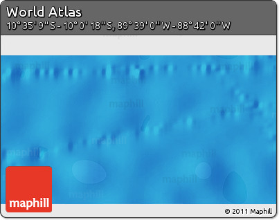 Political 3D Map of the Area around 10° 17' 43" S, 89° 10' 30" W
