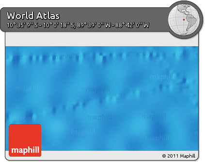 Shaded Relief 3D Map of the Area around 10° 17' 43" S, 89° 10' 30" W