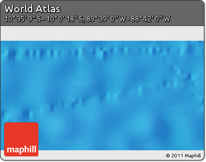 Shaded Relief 3D Map of the Area around 10° 17' 43" S, 89° 10' 30" W
