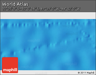 Shaded Relief 3D Map of the Area around 10° 17' 43" S, 89° 10' 30" W