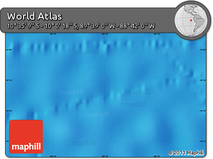 Shaded Relief Map of the Area around 10° 17' 43" S, 89° 10' 30" W