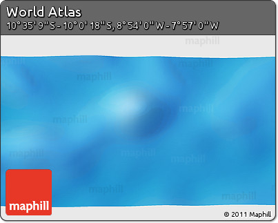 Physical 3D Map of the Area around 10° 17' 43" S, 8° 25' 30" W