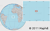 Gray Location Map of the area around 10° 17' 43" S, 8° 25' 30" W