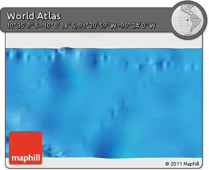 Physical 3D Map of the Area around 10° 17' 43" S, 90° 52' 30" W
