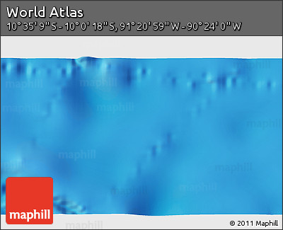 Physical 3D Map of the Area around 10° 17' 43" S, 90° 52' 30" W