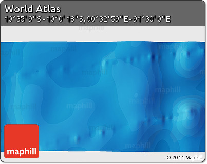 Political 3D Map of the Area around 10° 17' 43" S, 91° 1' 30" E
