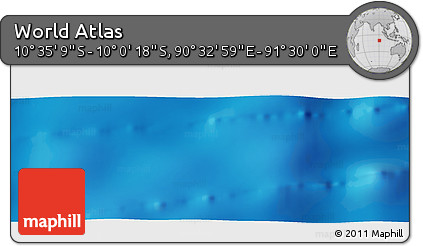 Physical Panoramic Map of the Area around 10° 17' 43" S, 91° 1' 30" E