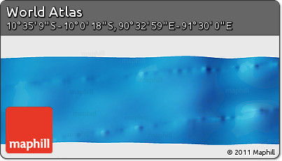 Physical Panoramic Map of the Area around 10° 17' 43" S, 91° 1' 30" E