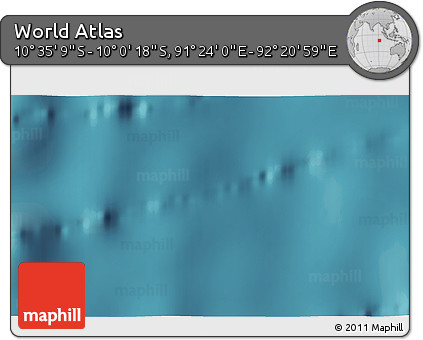 Satellite 3D Map of the Area around 10° 17' 43" S, 91° 52' 30" E