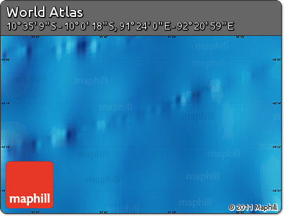 Physical Map of the Area around 10° 17' 43" S, 91° 52' 30" E