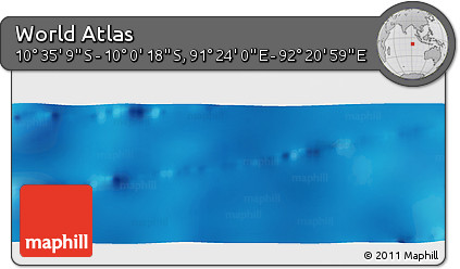 Physical Panoramic Map of the Area around 10° 17' 43" S, 91° 52' 30" E