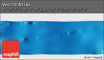 Physical Panoramic Map of the Area around 10° 17' 43" S, 91° 52' 30" E