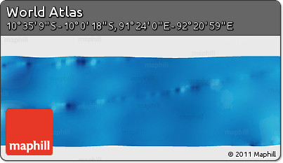 Physical Panoramic Map of the Area around 10° 17' 43" S, 91° 52' 30" E