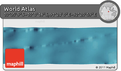 Satellite Panoramic Map of the Area around 10° 17' 43" S, 91° 52' 30" E