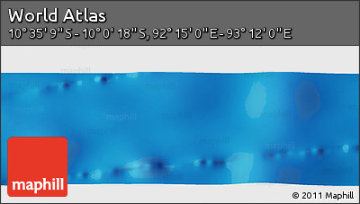 Physical Panoramic Map of the Area around 10° 17' 43" S, 92° 43' 29" E