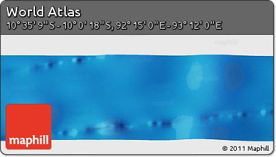 Physical Panoramic Map of the Area around 10° 17' 43" S, 92° 43' 29" E