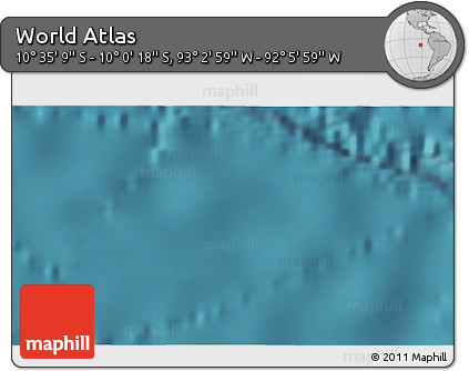 Satellite 3D Map of the Area around 10° 17' 43" S, 92° 34' 29" W