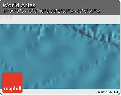 Satellite 3D Map of the Area around 10° 17' 43" S, 92° 34' 29" W