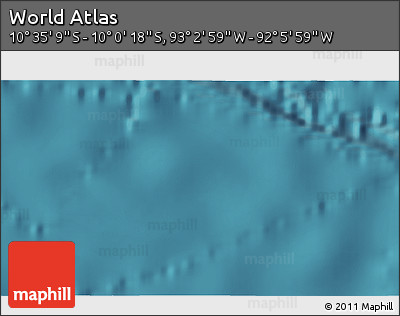 Satellite 3D Map of the Area around 10° 17' 43" S, 92° 34' 29" W