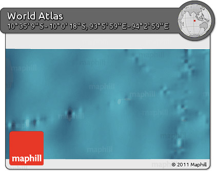Satellite 3D Map of the Area around 10° 17' 43" S, 93° 34' 29" E