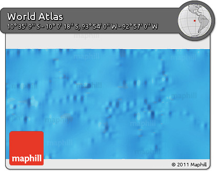 Physical 3D Map of the Area around 10° 17' 43" S, 93° 25' 30" W