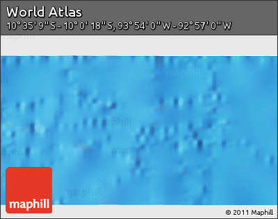 Physical 3D Map of the Area around 10° 17' 43" S, 93° 25' 30" W