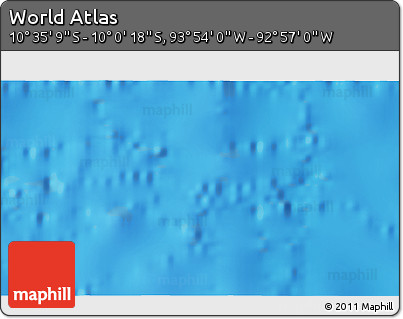 Physical 3D Map of the Area around 10° 17' 43" S, 93° 25' 30" W