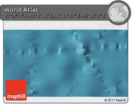 Satellite 3D Map of the Area around 10° 17' 43" S, 95° 16' 30" E