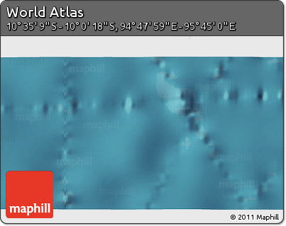 Satellite 3D Map of the Area around 10° 17' 43" S, 95° 16' 30" E