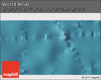 Satellite 3D Map of the Area around 10° 17' 43" S, 95° 16' 30" E