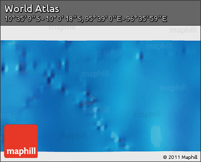 Shaded Relief 3D Map of the Area around 10° 17' 43" S, 96° 7' 30" E