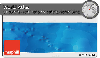 Political Panoramic Map of the Area around 10° 17' 43" S, 96° 7' 30" E