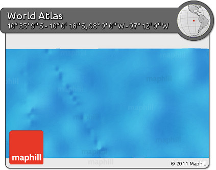Physical 3D Map of the Area around 10° 17' 43" S, 97° 40' 30" W