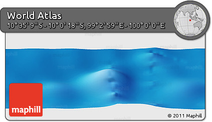 Physical Panoramic Map of the Area around 10° 17' 43" S, 99° 31' 30" E