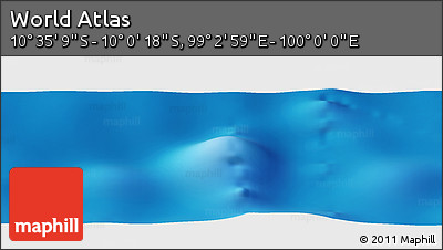 Physical Panoramic Map of the Area around 10° 17' 43" S, 99° 31' 30" E