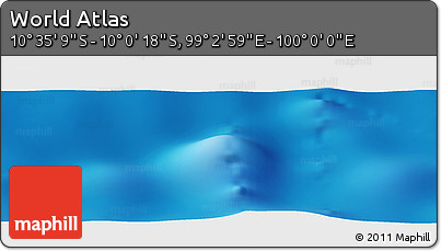 Physical Panoramic Map of the Area around 10° 17' 43" S, 99° 31' 30" E