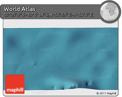 Satellite 3D Map of the Area around 10° 17' 43" S, 9° 25' 30" E