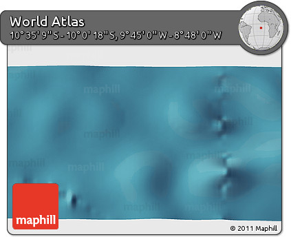 Satellite 3D Map of the Area around 10° 17' 43" S, 9° 16' 30" W
