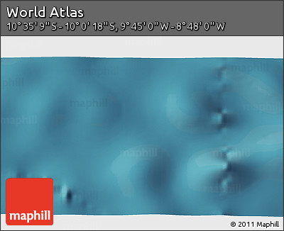 Satellite 3D Map of the Area around 10° 17' 43" S, 9° 16' 30" W