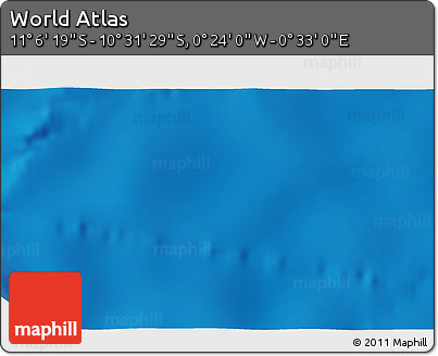 Shaded Relief 3D Map of the Area around 10° 48' 54" S, 0° 4' 30" E
