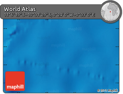 Physical Map of the Area around 10° 48' 54" S, 0° 4' 30" E