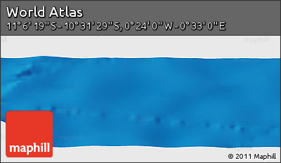 Physical Panoramic Map of the Area around 10° 48' 54" S, 0° 4' 30" E