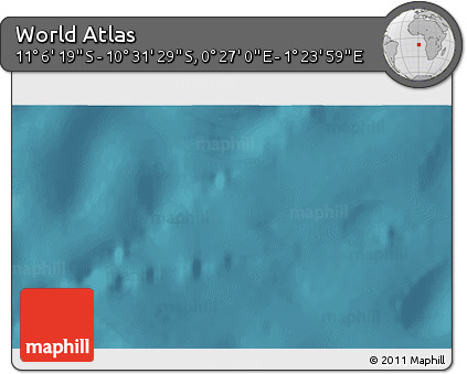 Satellite 3D Map of the Area around 10° 48' 54" S, 0° 55' 29" E