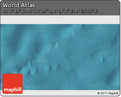 Satellite 3D Map of the Area around 10° 48' 54" S, 0° 55' 29" E