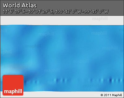 Shaded Relief 3D Map of the Area around 10° 48' 54" S, 100° 13' 29" W